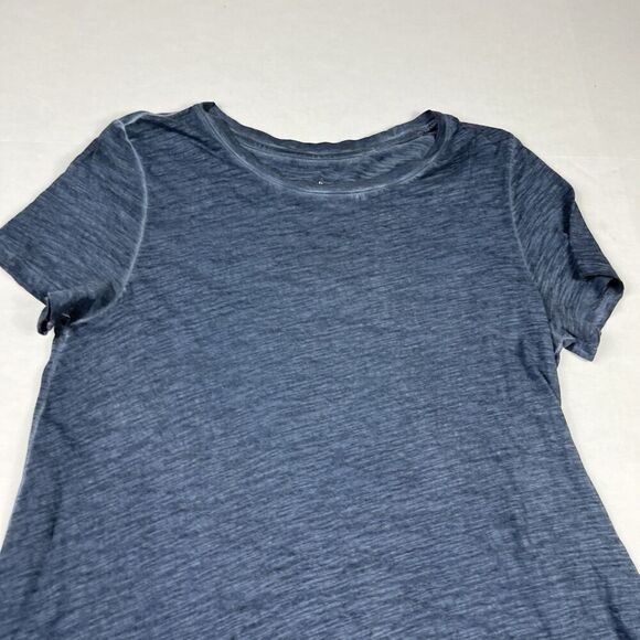 Soft Surroundings Layered Tunic Shirt Washed Blue Short Sleeve Comfort Top SMALL - Picture 3 of 10